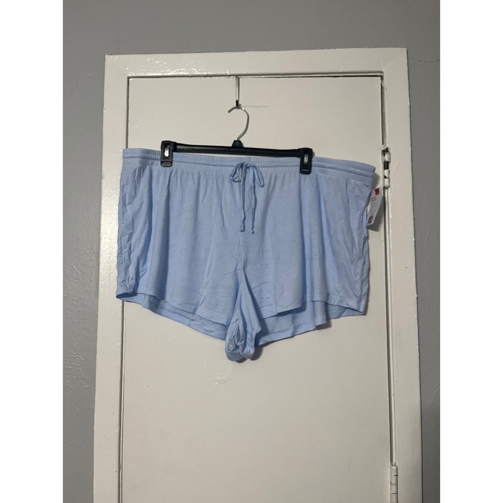 Auden Womens Light Blue HeiQ Smart Temp Cooling Sleep Shorts 3X NWT